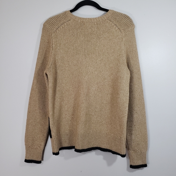 MADEWELL merino wool alpaca blend geometric fringe sweater - Picture 6 of 8